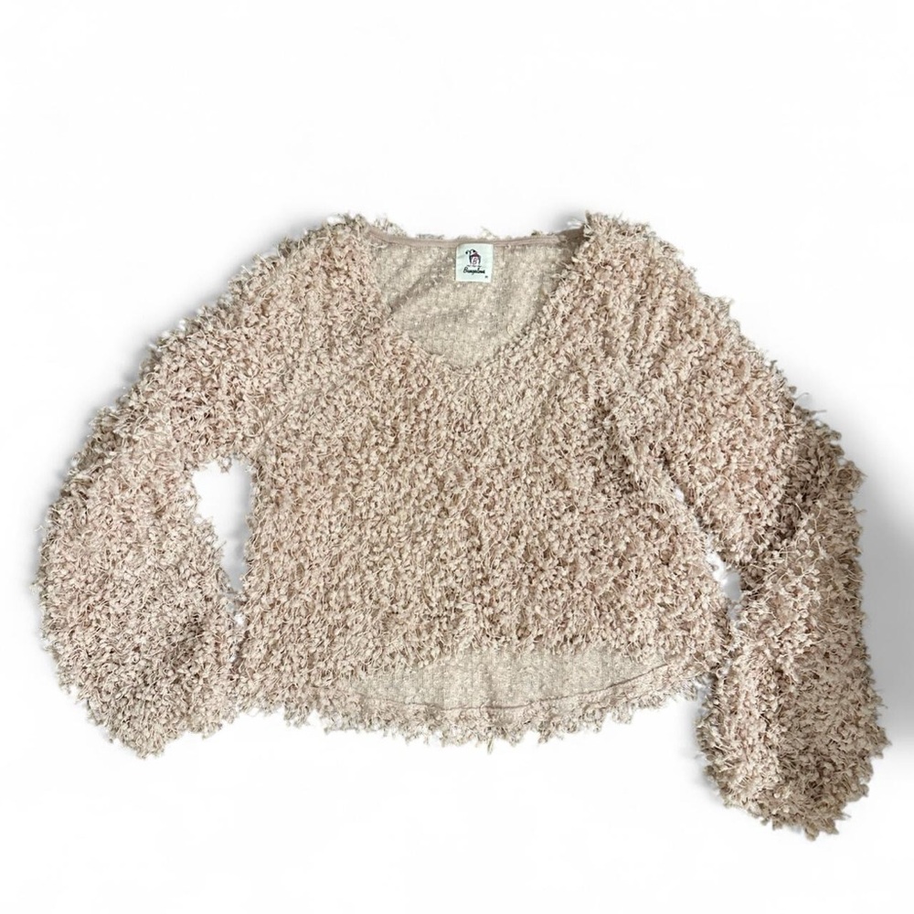Y2K Pink Shaggy Top - Medium